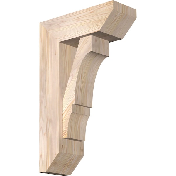 Ekena Millwork Balboa Slat Smooth Bracket w/ Offset Brace, Douglas Fir, 7 1/2"W x 20"D x 32"H BKT0806X20X32BOA06SDF - main